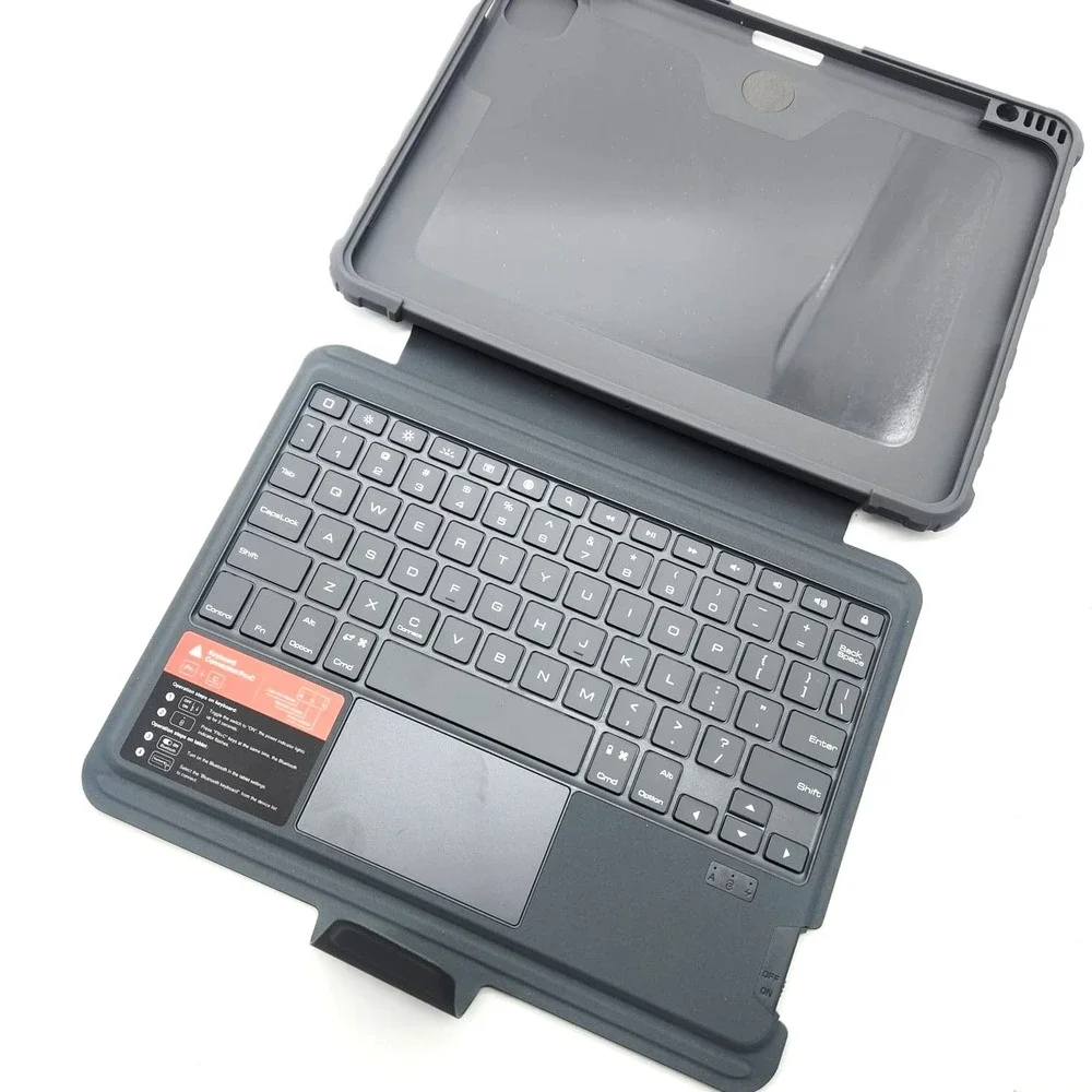 iPad Pro 11 iPad Air 5 4 Case‎ with Keyboard Trackpad Backlit Nillkin Gray